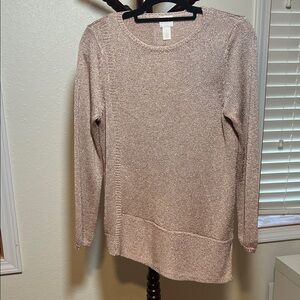 Chico's Cream Crew Neck Sweater